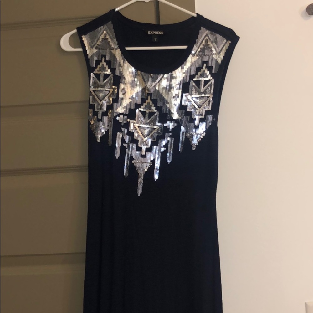 Express Sequin Maxi Dress